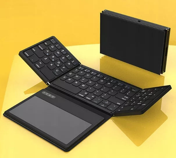 Mini belaidė sulankstoma „Bluetooth“ klaviatūra su „Touchpad“