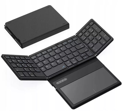 Mini belaidė sulankstoma „Bluetooth“ klaviatūra su „Touchpad“