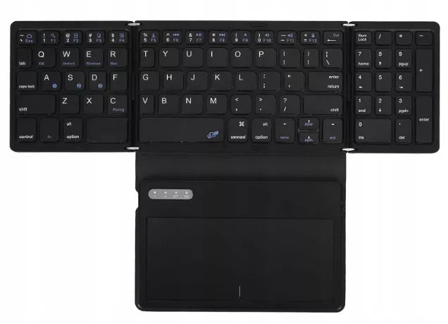 Mini belaidė sulankstoma „Bluetooth“ klaviatūra su „Touchpad“