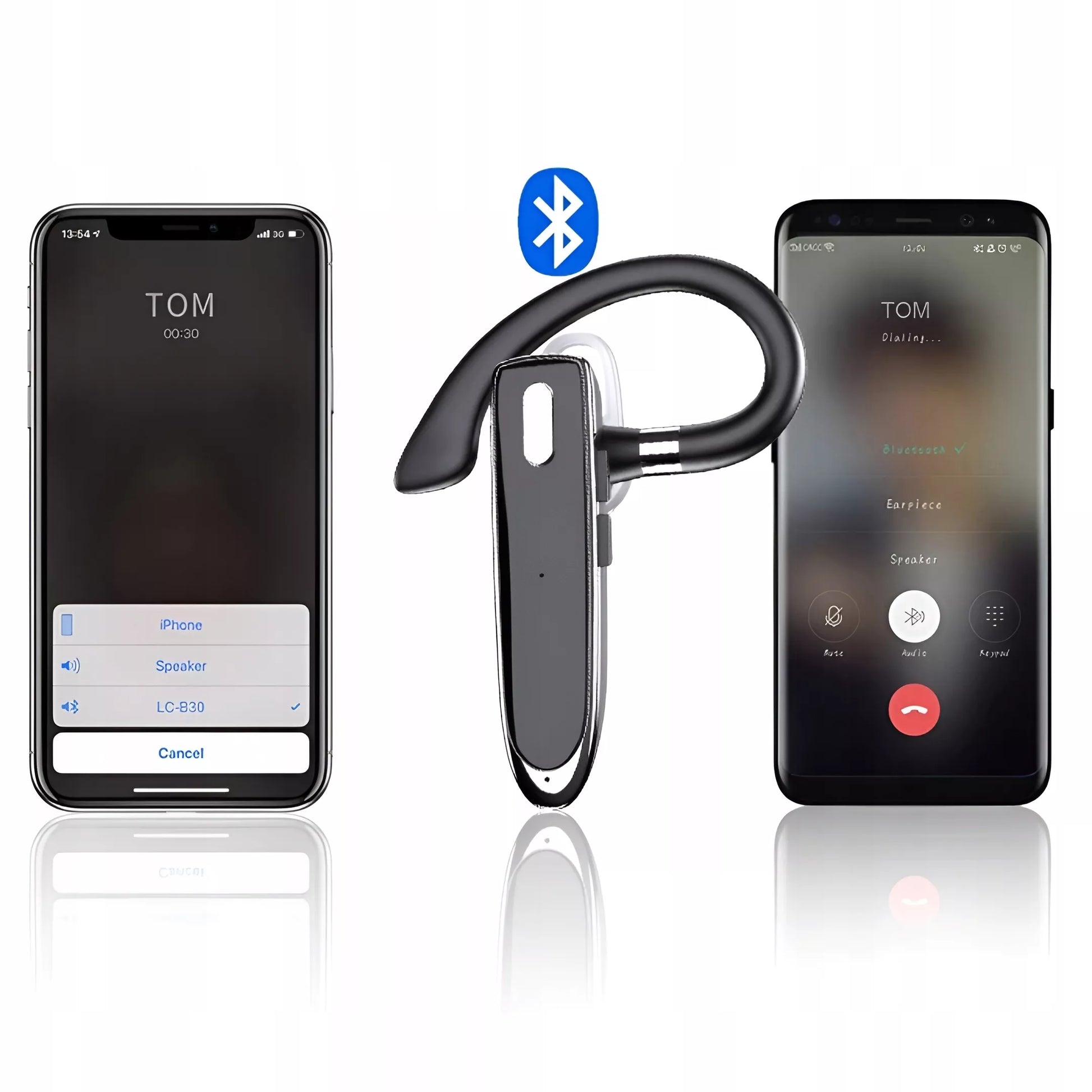 Belaidė Bluetooth ausinė pokalbiams, laisvų rankų įranga vairuotojui