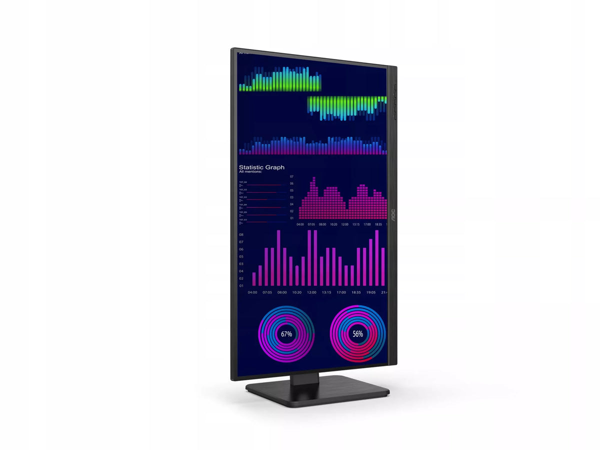 Berėmis monitorius 27” AOC Q27P2Q LED IPS QHD 2560x1440 pasukamas DP HDMI KL A