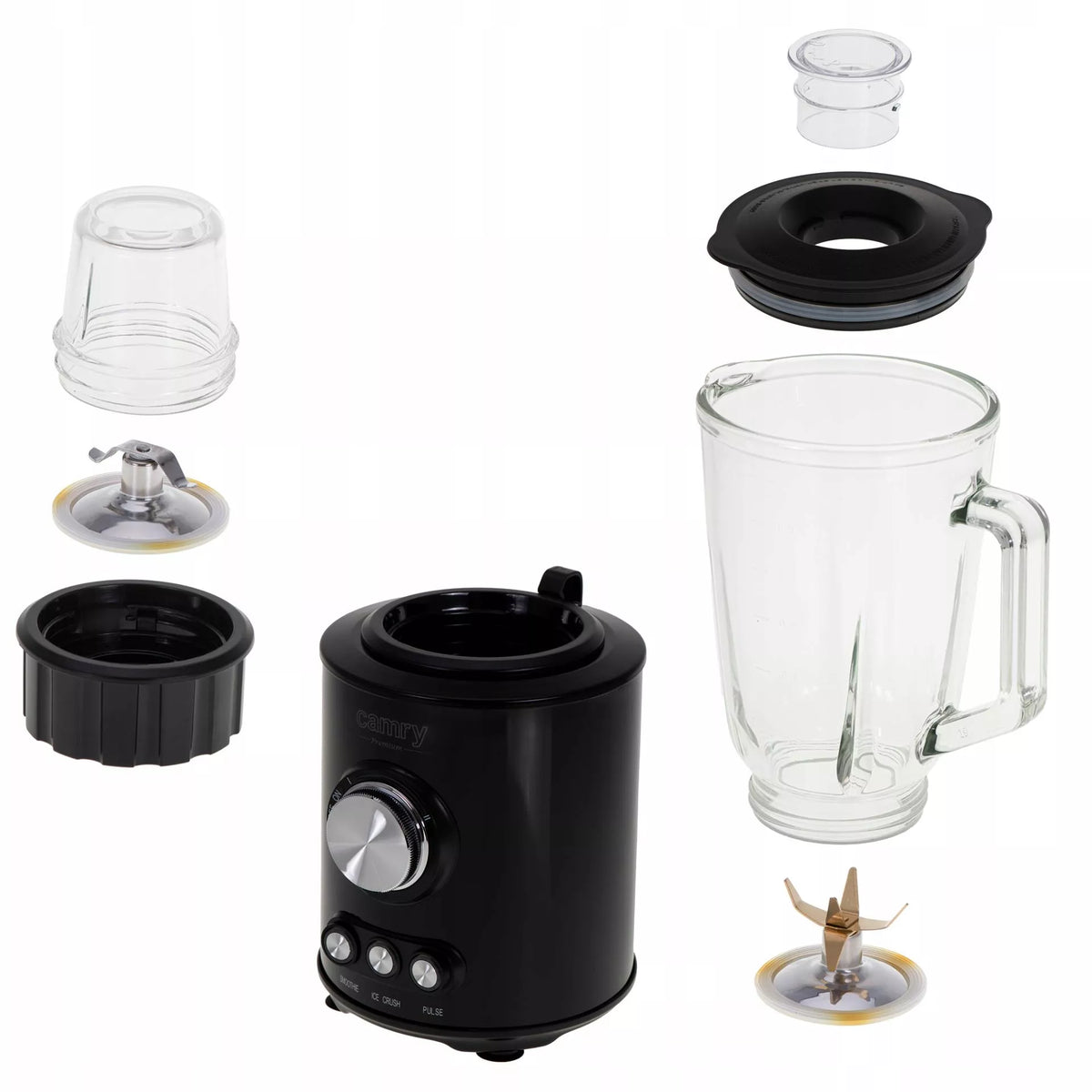 Stiklinis trintuvas–blenderis 1,5 l 1800 W, 3 programos, „Smoothie“, ledo smulkinimas
