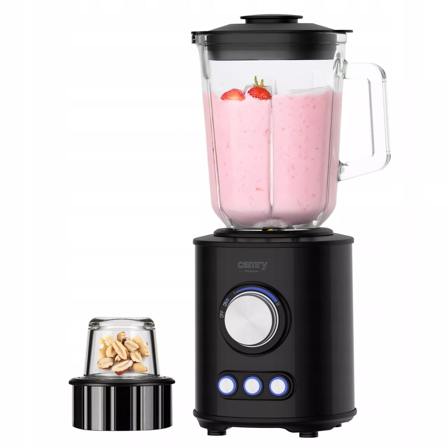 Stiklinis trintuvas–blenderis 1,5 l 1800 W, 3 programos, „Smoothie“, ledo smulkinimas