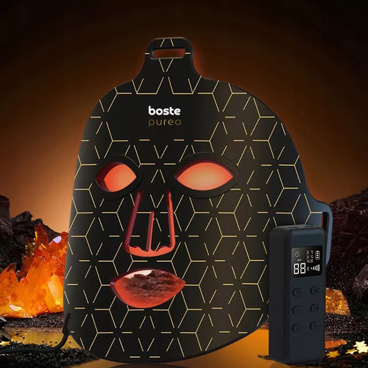 BOSTE LED veido kaukė 4in1 – fotonų terapija, valymas, stangrinimas, su pilotu