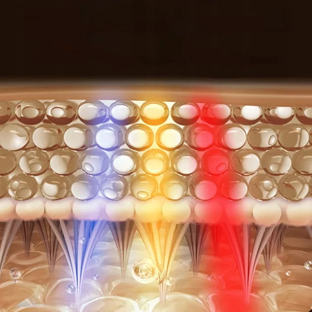 BOSTE LED veido kaukė 4in1 – fotonų terapija, valymas, stangrinimas, su pilotu