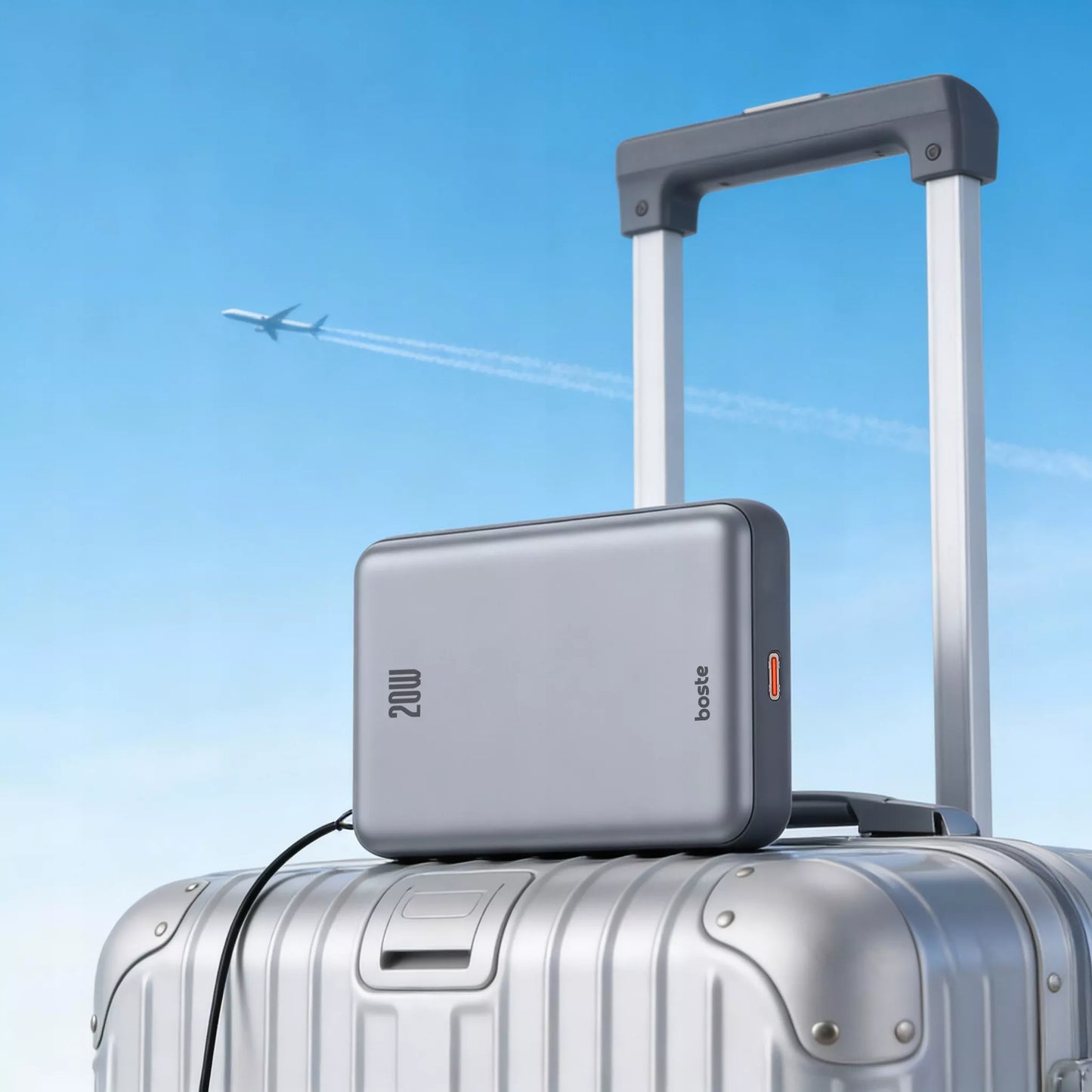 Boste išorinė baterija (power bank) su MagSafe belaidžiu krovimu ir 20W PD USB-C laidu