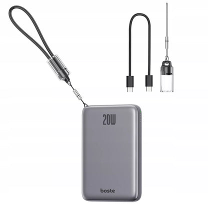 Boste išorinė baterija (power bank) su MagSafe belaidžiu krovimu ir 20W PD USB-C laidu