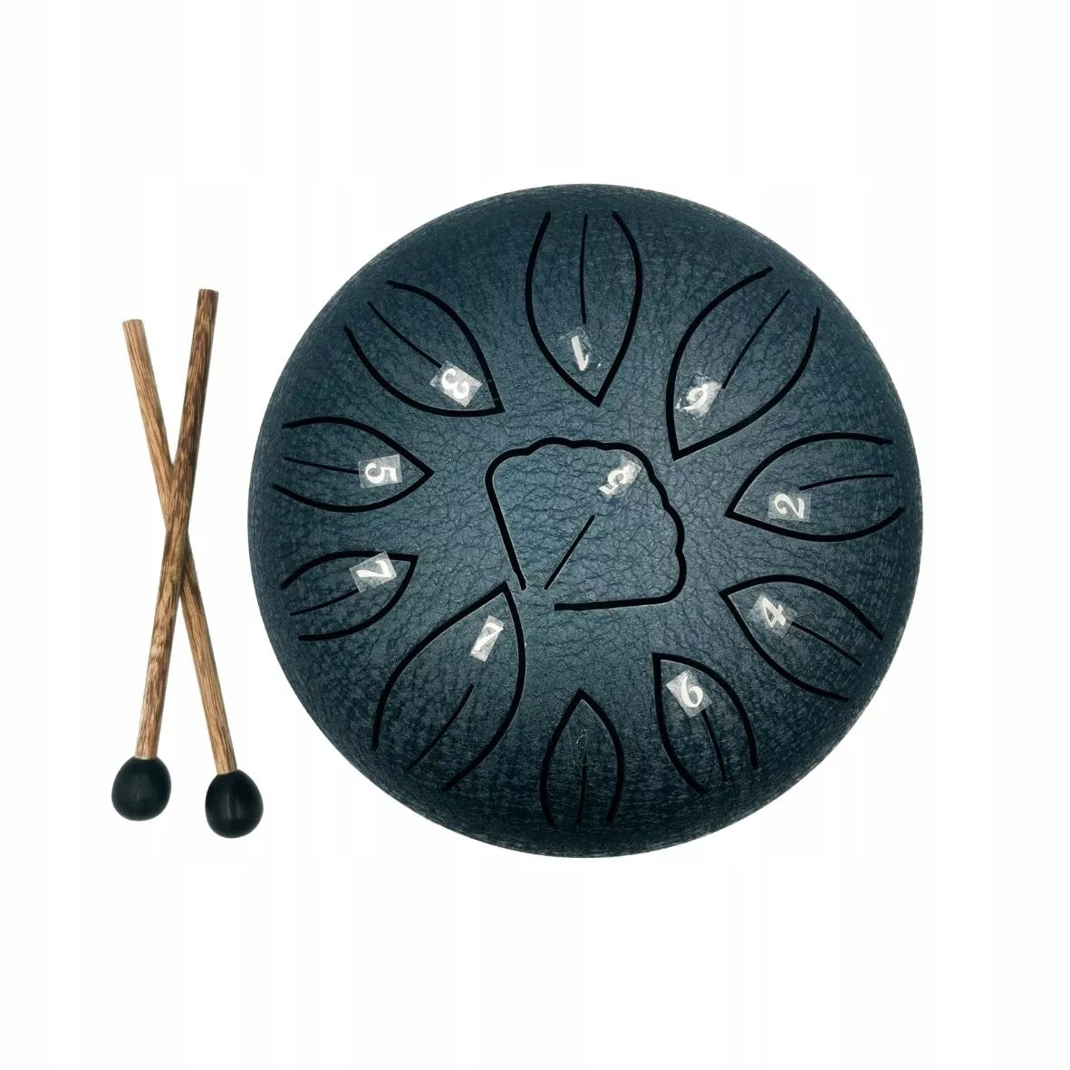 Pilkas grafito liežuvinis būgnas 6" – Steel Tongue Drum, plieninis, 11 tonų