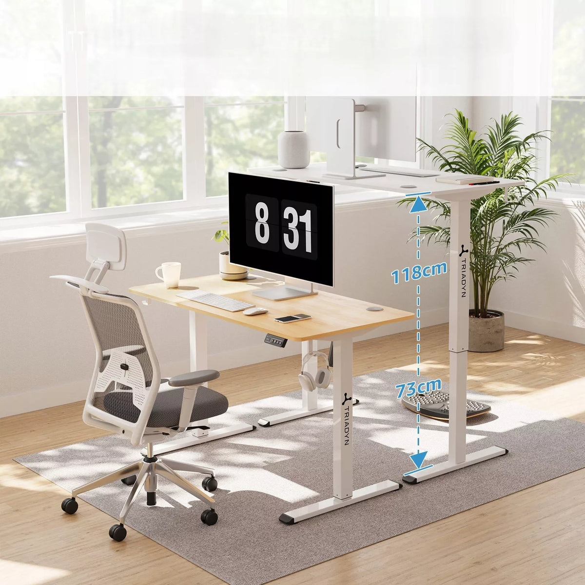 Elektrinis žaidimų stalas su reguliuojamu aukščiu  1206 120x60cm
