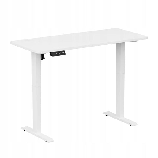 Elektrinis reguliuojamas stalas Control 120×60 cm – baltas, aukštis 72–114 cm