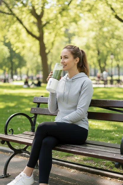 Pārnēsājams bezvadu blenderis beWell USB 500ml – jaudīgs kokteiļu blenderis