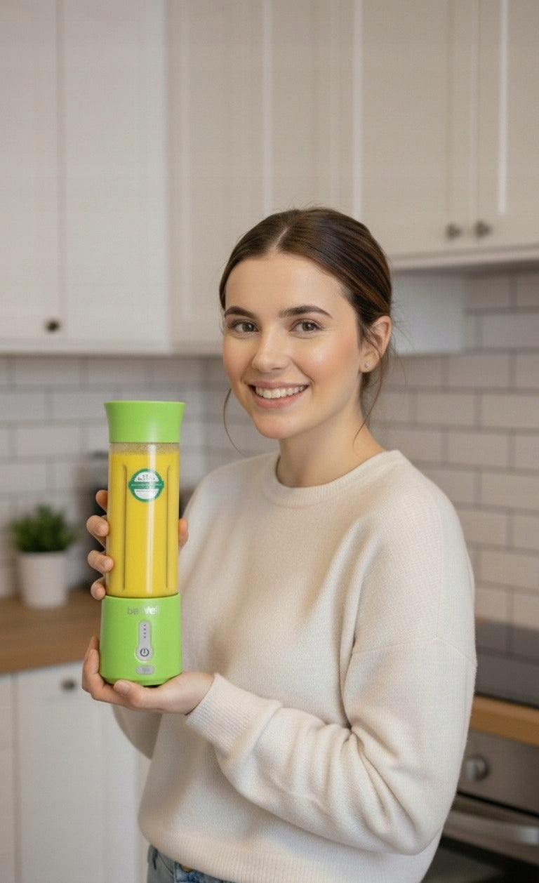 BeWell bezvadu ceļojumu blenderis 500 ml – jaudīgs, uzlādējams blenderis ar USB