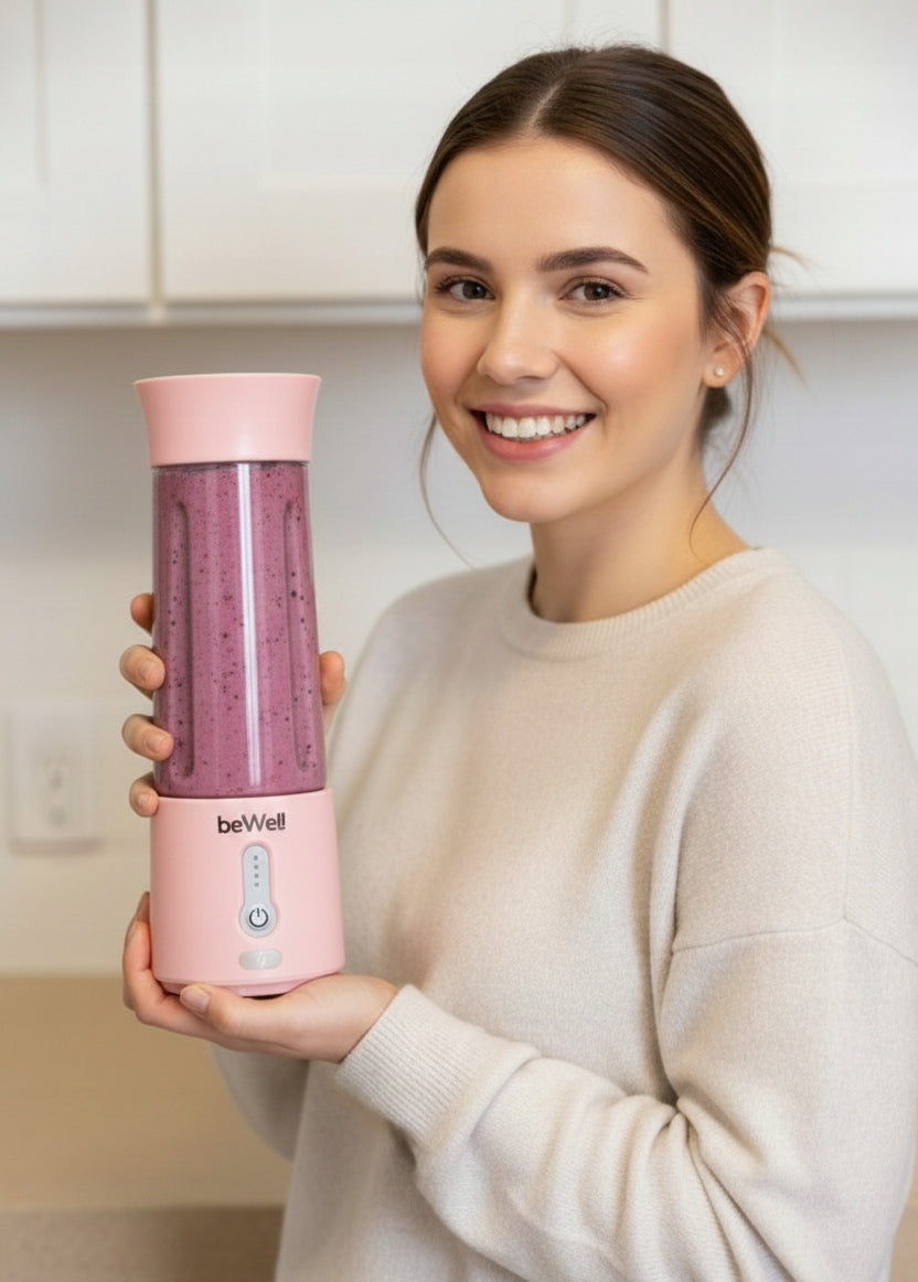 Bezvadu ceļojumu blenderis beWell 500 ml ar USB uzlādi – jaudīgs un kompakts
