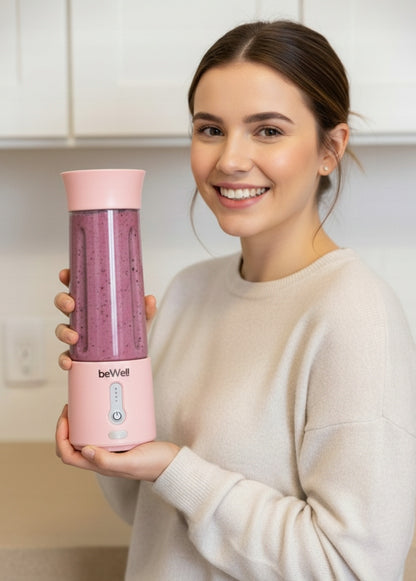 Bezvadu ceļojumu blenderis beWell 500 ml ar USB uzlādi – jaudīgs un kompakts