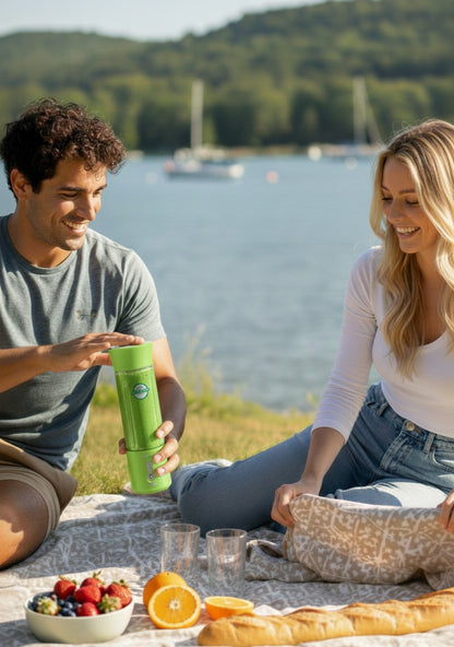 BeWell bezvadu ceļojumu blenderis 500 ml – jaudīgs, uzlādējams blenderis ar USB