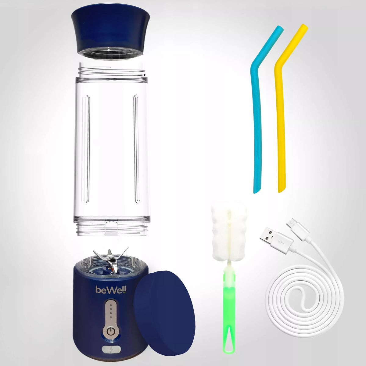 Nešiojamas belaidis "beWell" "USB" maišytuvas su 500 ml talpa - galingas