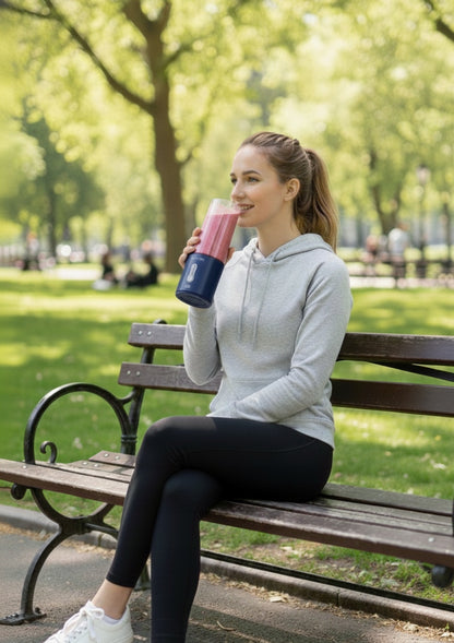 Jaudīgs bezvadu kokteiļu blenderis beWell — pārnēsājams, uzlādējams ar USB, 500 ml