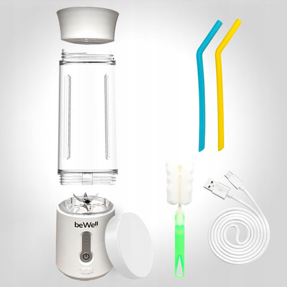 Pārnēsājams bezvadu blenderis beWell USB 500ml – jaudīgs kokteiļu blenderis