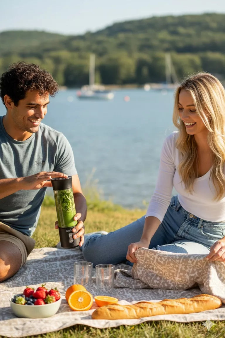 Nešiojamas belaidis "beWell" "USB" maišytuvas su 500 ml talpa - galingas