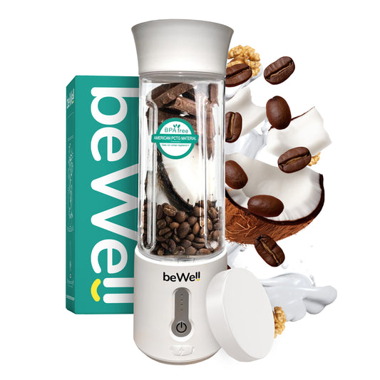 Pārnēsājams bezvadu blenderis beWell USB 500ml – jaudīgs kokteiļu blenderis