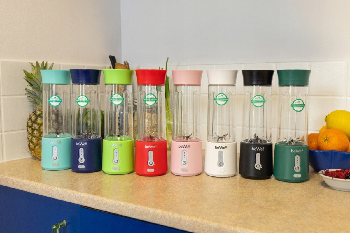 Bezvadu kokteiļu blenderis beWell 500 ml – jaudīgs, pārnēsājams, uzlādējams ar USB