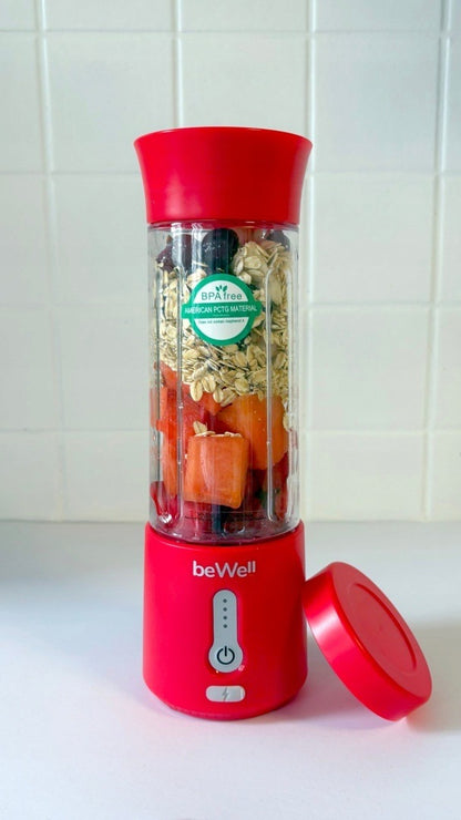 Bezvadu kokteiļu blenderis beWell 500 ml – jaudīgs, pārnēsājams, uzlādējams ar USB