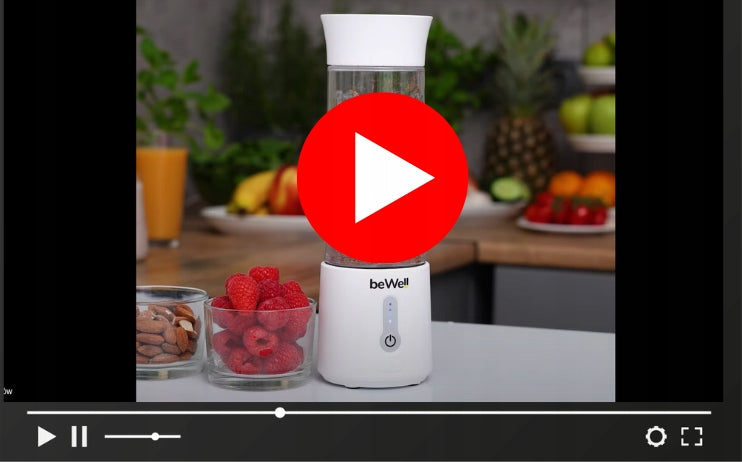 Portatīvais bezvadu smūtiju blenderis beWell Plus USB 500 ml — jaudīgs un kompakts