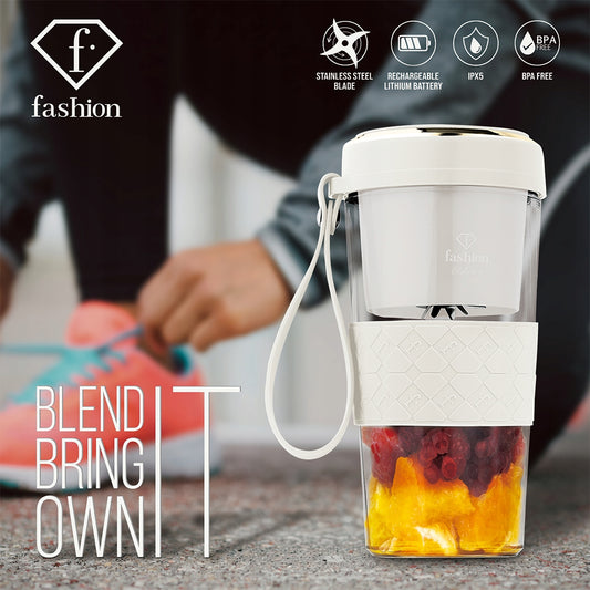 Bezvadu USB blenderis Fashion – matēts krēmkrāsas-zelts