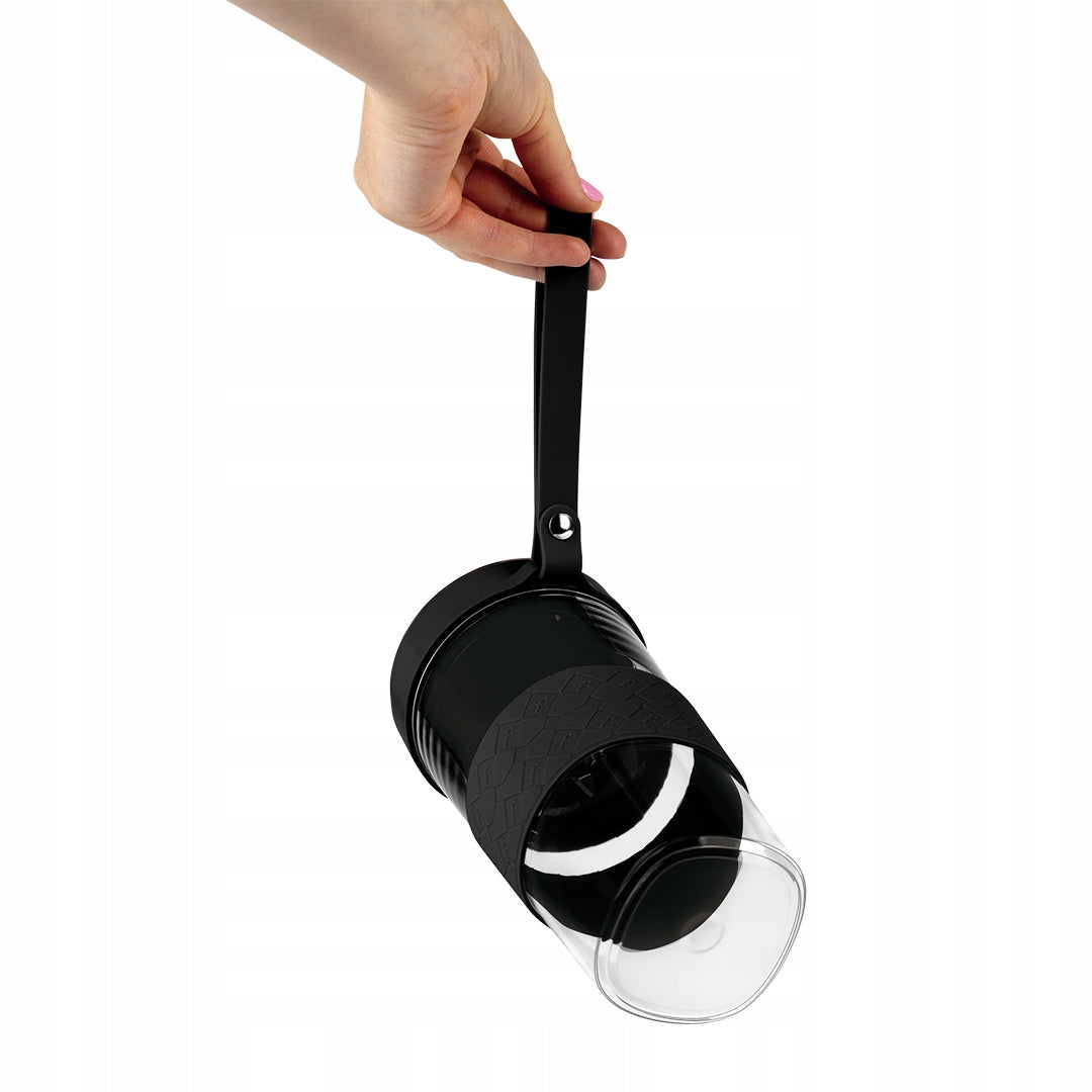 Pārnēsājams bezvadu USB blenderis kokteiļiem FTV-0176, 400 ml, melns ar rozā zelta akcentu