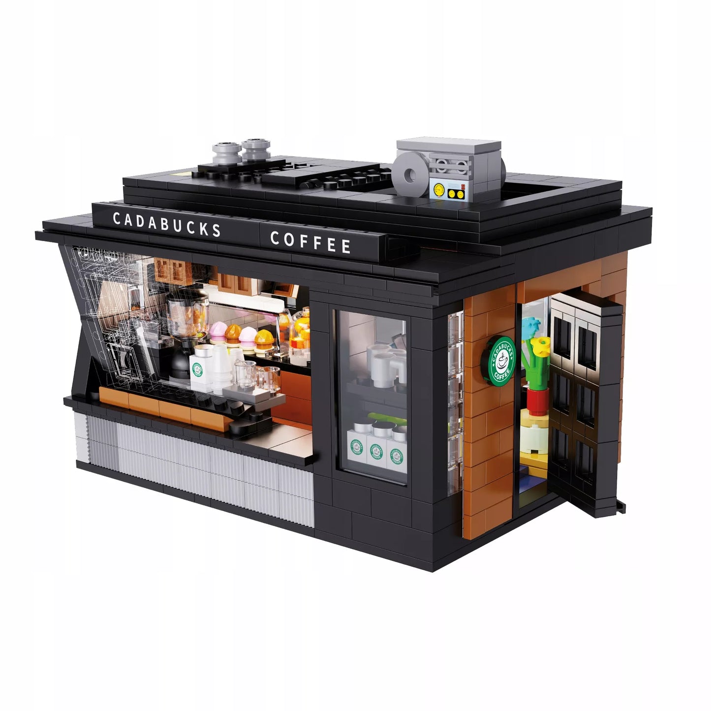 CaDA „Cadabucks Coffee House“ kavinė – konstruktorius su LED apšvietimu, 768 detalės
