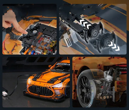 CaDA konstravimo kaladėlių rinkinys Mercedes AMG GT3 1:8, 5466 detalių + apšvietimas