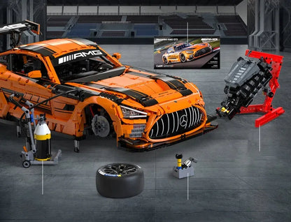 CaDA konstravimo kaladėlių rinkinys Mercedes AMG GT3 1:8, 5466 detalių + apšvietimas