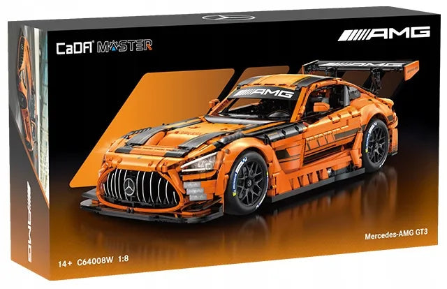 CaDA konstravimo kaladėlių rinkinys Mercedes AMG GT3 1:8, 5466 detalių + apšvietimas