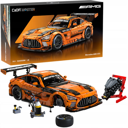 CaDA konstravimo kaladėlių rinkinys Mercedes AMG GT3 1:8, 5466 detalių + apšvietimas