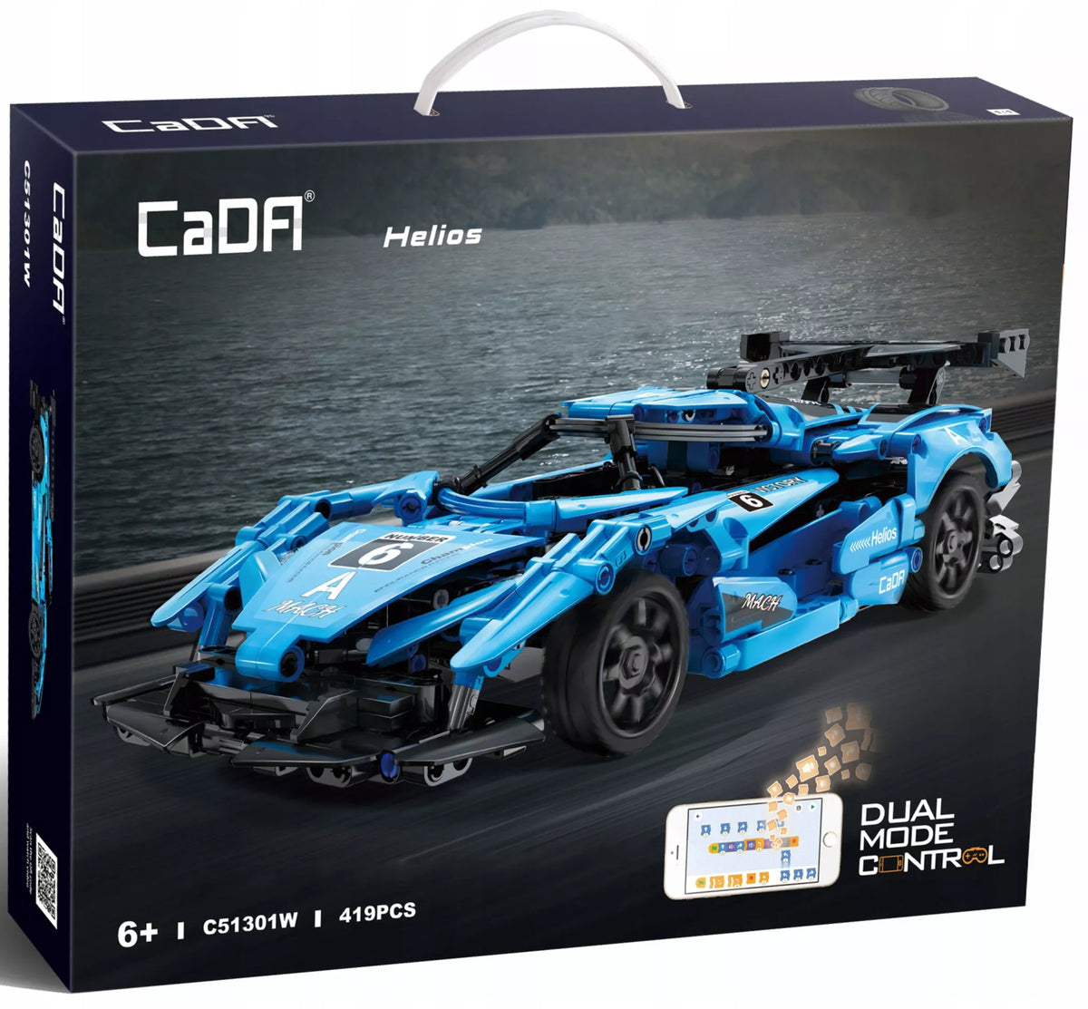 CaDA sportinis automobilis RC nuotoliniu būdu valdomas konstruktorius, 419 detalių
