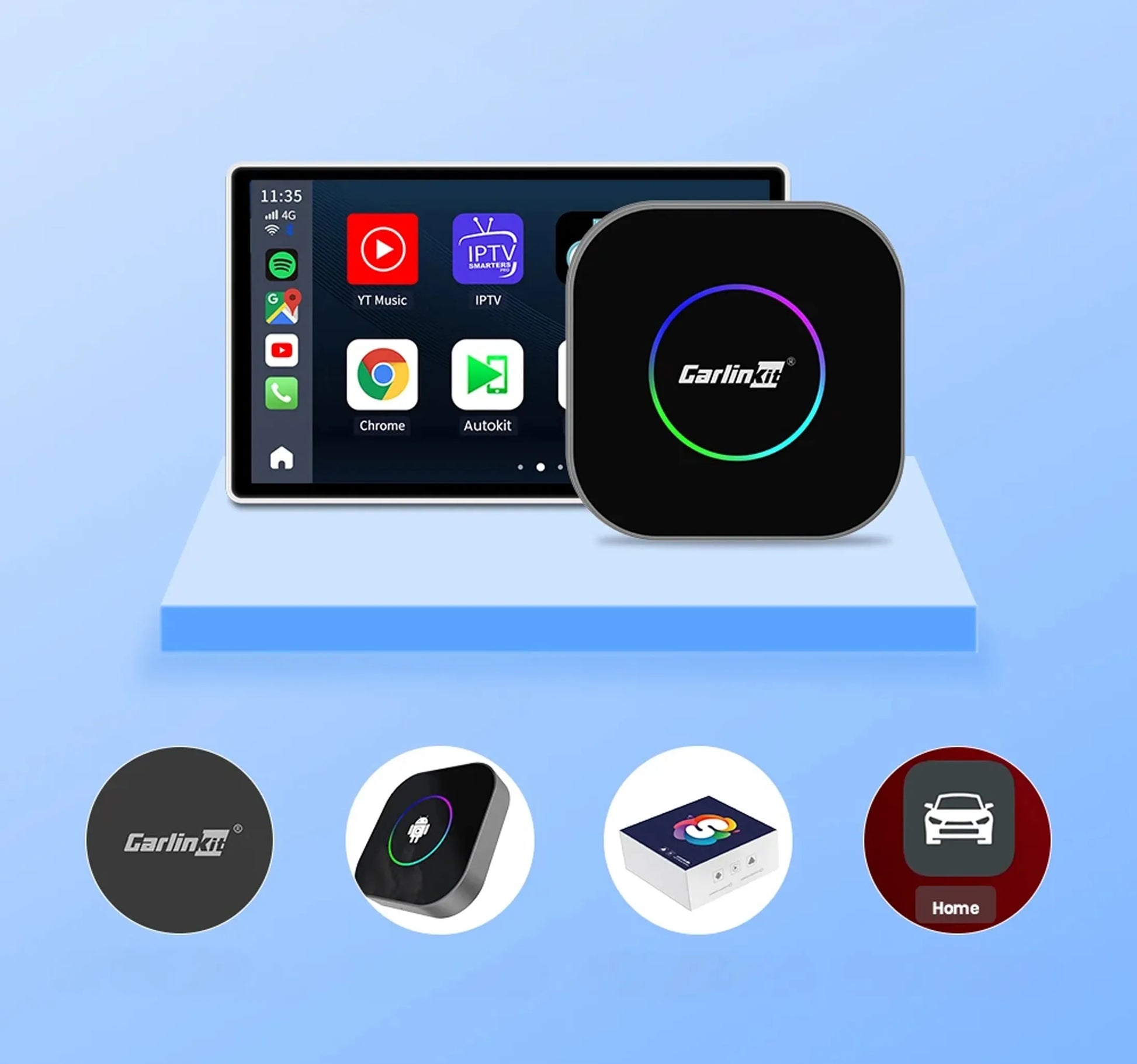 Carlinkit TBox S2 4/64GB adapteris Apple CarPlay Android Auto su SIM kortelės lizdu