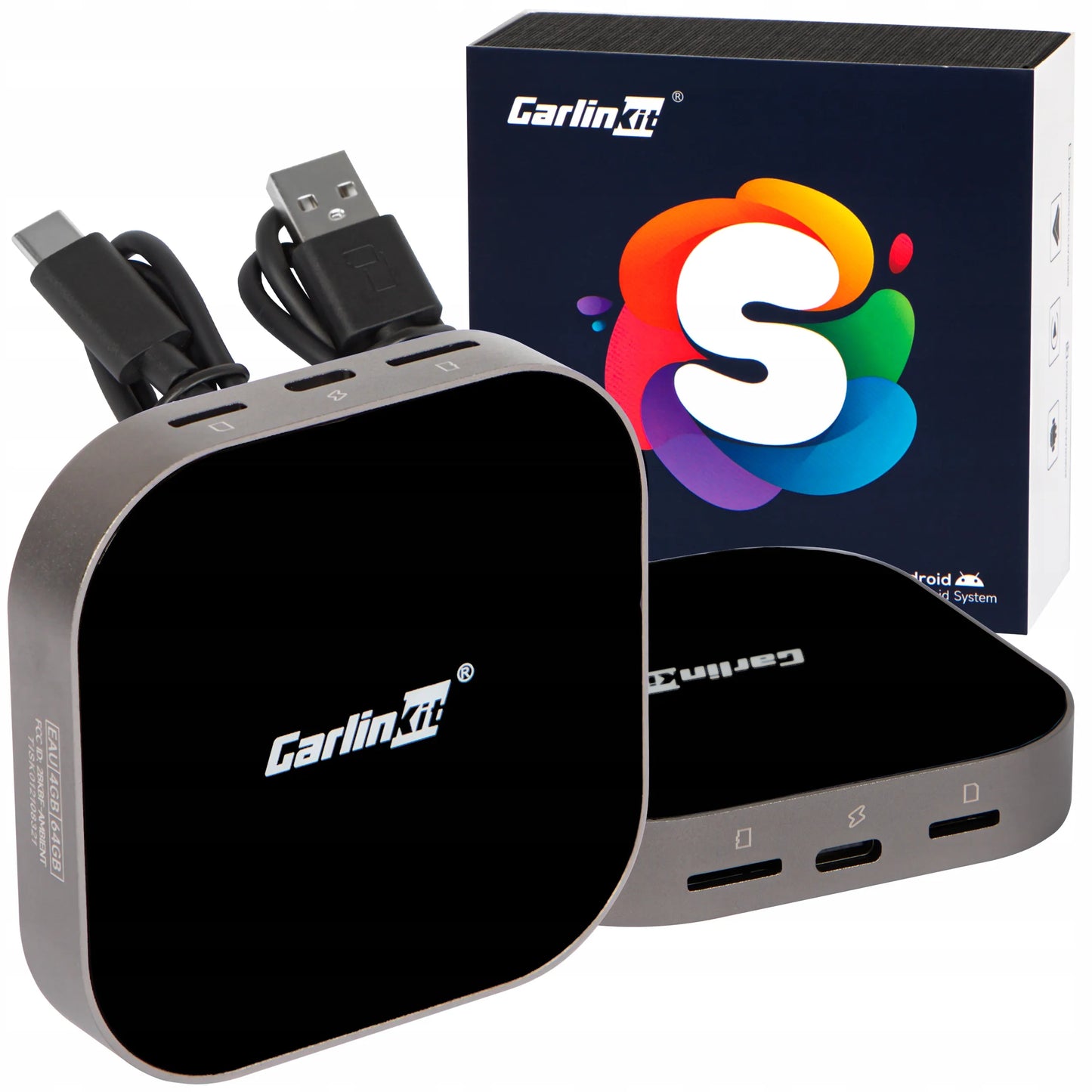 Carlinkit TBox S2 4/64GB adapteris Apple CarPlay Android Auto su SIM kortelės lizdu