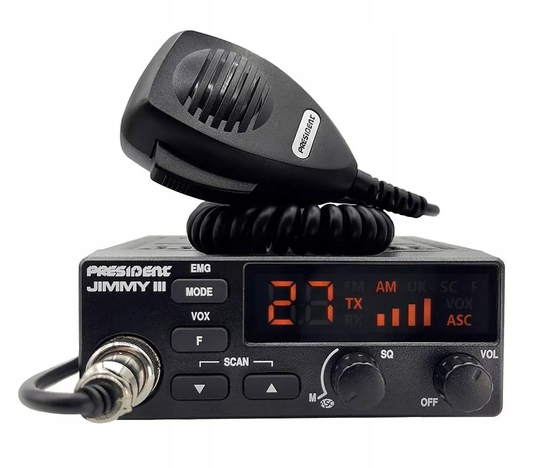 CB RADIJAS PRESIDENT JIMMY 3 III ASC 12V AM FM