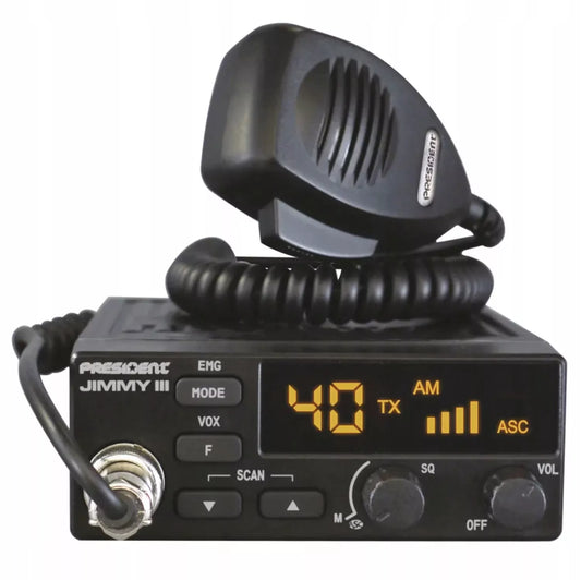 CB RADIJAS PRESIDENT JIMMY 3 III ASC 12V AM FM
