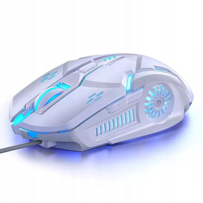Juoda RGB LED žaidimų kompiuterinė pelė