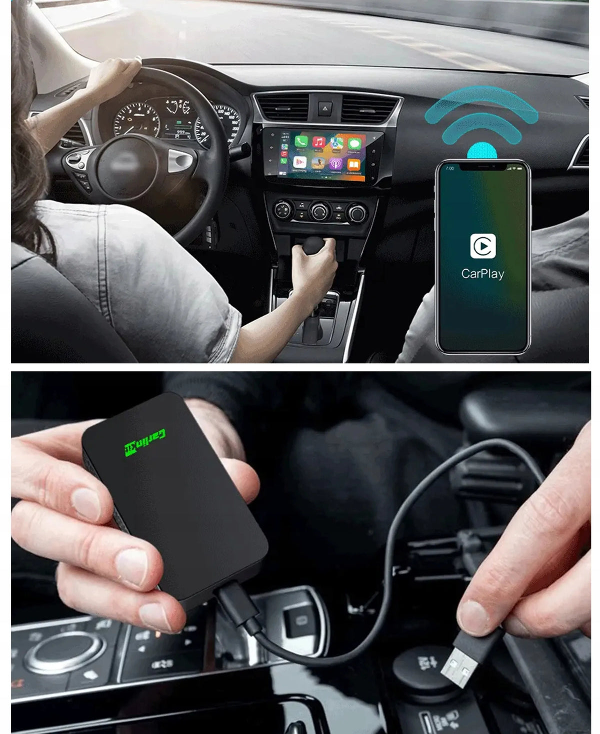 Carlinkit 2air belaidis CarPlay Android Auto adapteris WiFi Bluetooth
