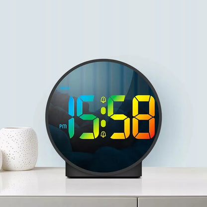 Skaitmeninis LED HD 3D stalo elektroninis laikrodis su dvigubu žadintuvu