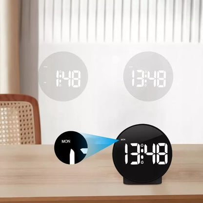 Skaitmeninis LED HD 3D stalo elektroninis laikrodis su dvigubu žadintuvu