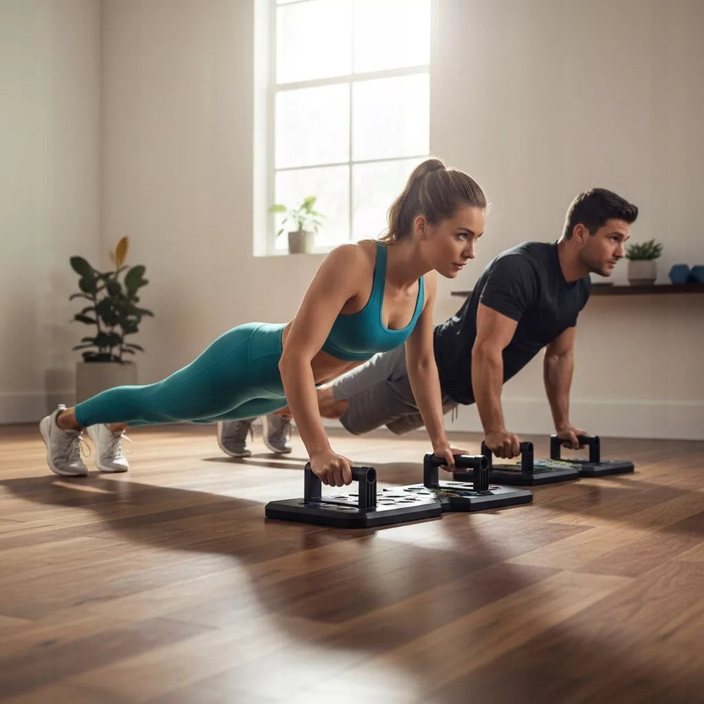 DAUGIAFUNKCINĖ ATSPAUDŽIŲ PLOKŠTĖ STIPRYBĖS TRENIRUOTĖMS PUSH UP