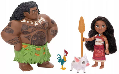 Disney Vaiana 2 – lėlės iš filmo Vaiana & Maui, 19 cm, 5 figūrėlių rinkinys