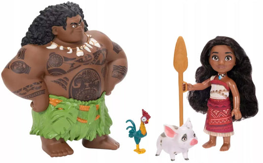 Disney Vaiana 2 – lėlės iš filmo Vaiana & Maui, 19 cm, 5 figūrėlių rinkinys