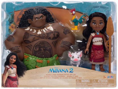 Disney Vaiana 2 – lėlės iš filmo Vaiana & Maui, 19 cm, 5 figūrėlių rinkinys