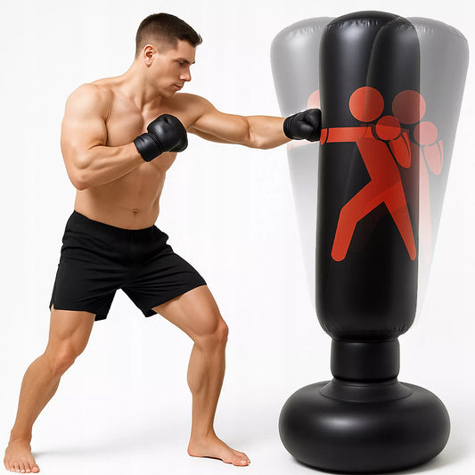 Pripučiamas bokso treniruočių maišas, laisvai stovintis, karatė, MMA, kikboksininkų, 1,6 m