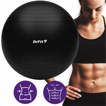 DRFIT FITNESS TRENIRUOČIŲ KAMUOLYS GIMNASTIKOS KAMUOLYS SU POMPA JOGA PILATES Ø85