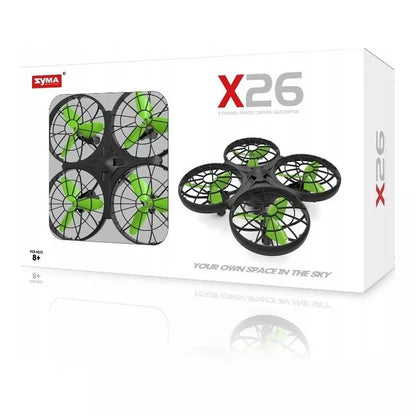 VALDOMAS AUTOMATINIS DRONAS VAIKAMS SYMA X26 2.4GHz LED 3D REŽIMAS